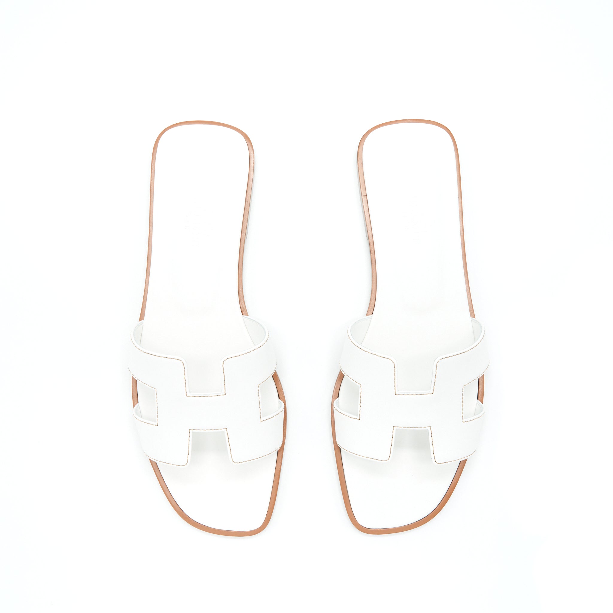 HERMES ORAN SANDAL BOX BLANC