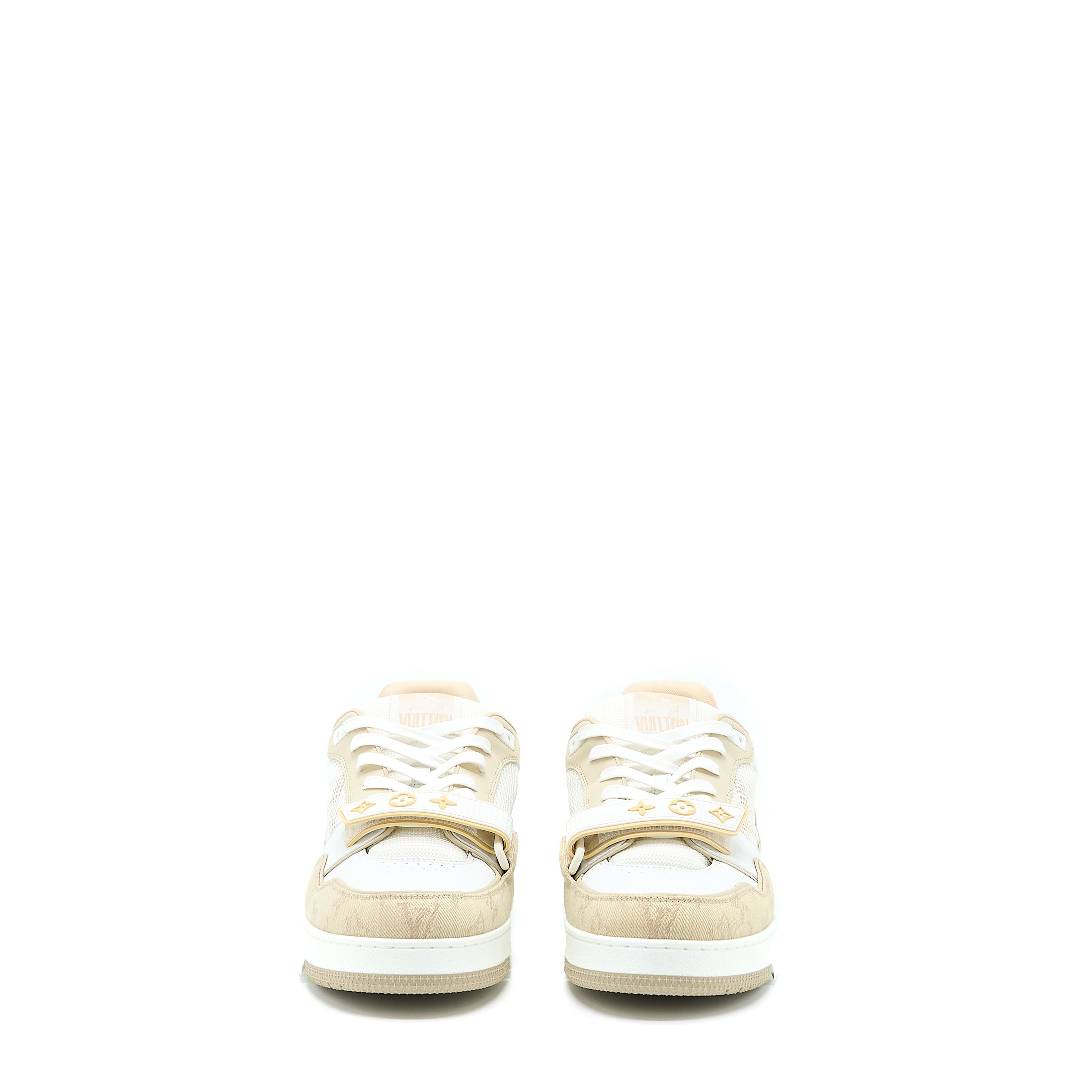 LOUIS VUITTON TRAINER SNEAKER MONOGRAM DENIM BEIGE