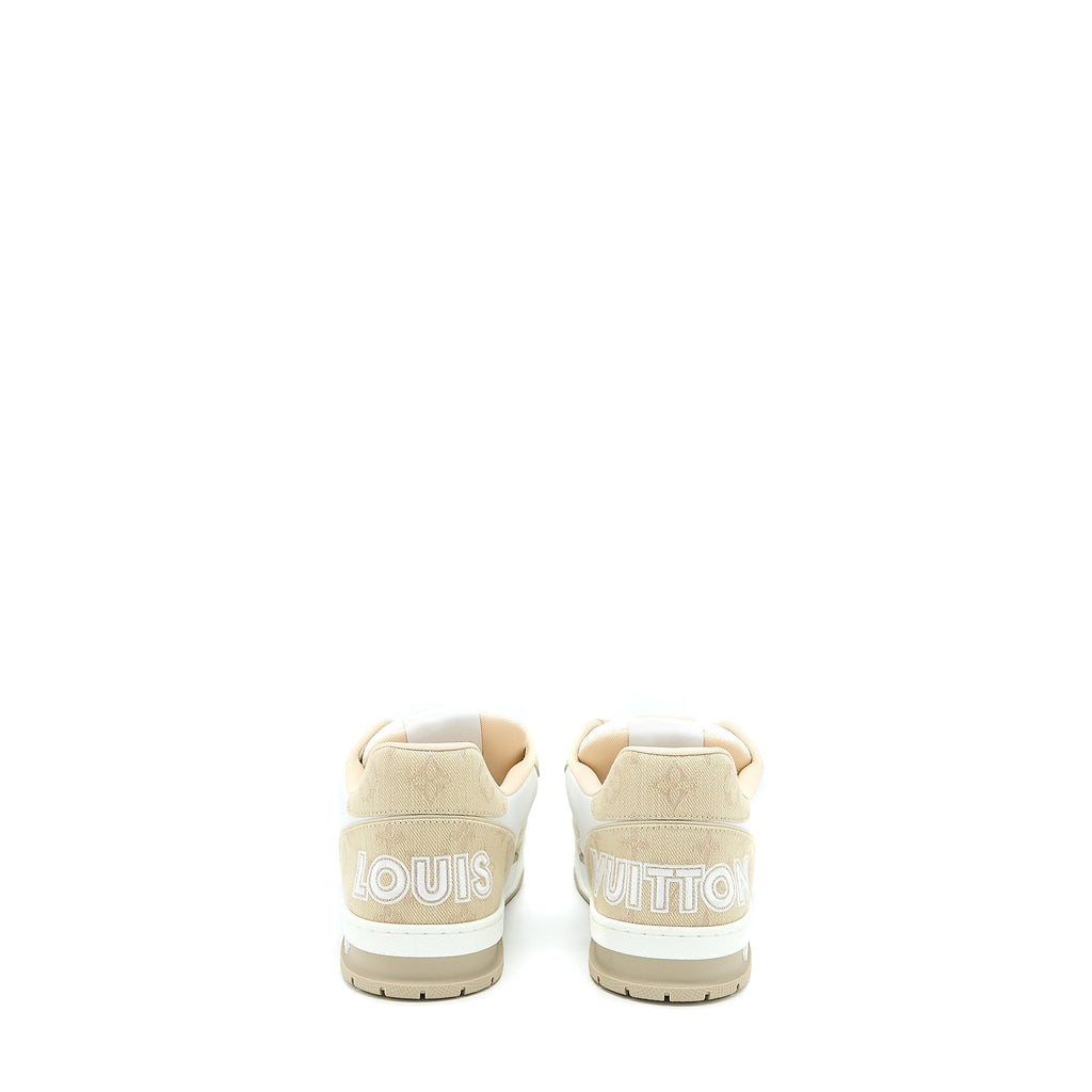 LOUIS VUITTON TRAINER SNEAKER MONOGRAM DENIM BEIGE