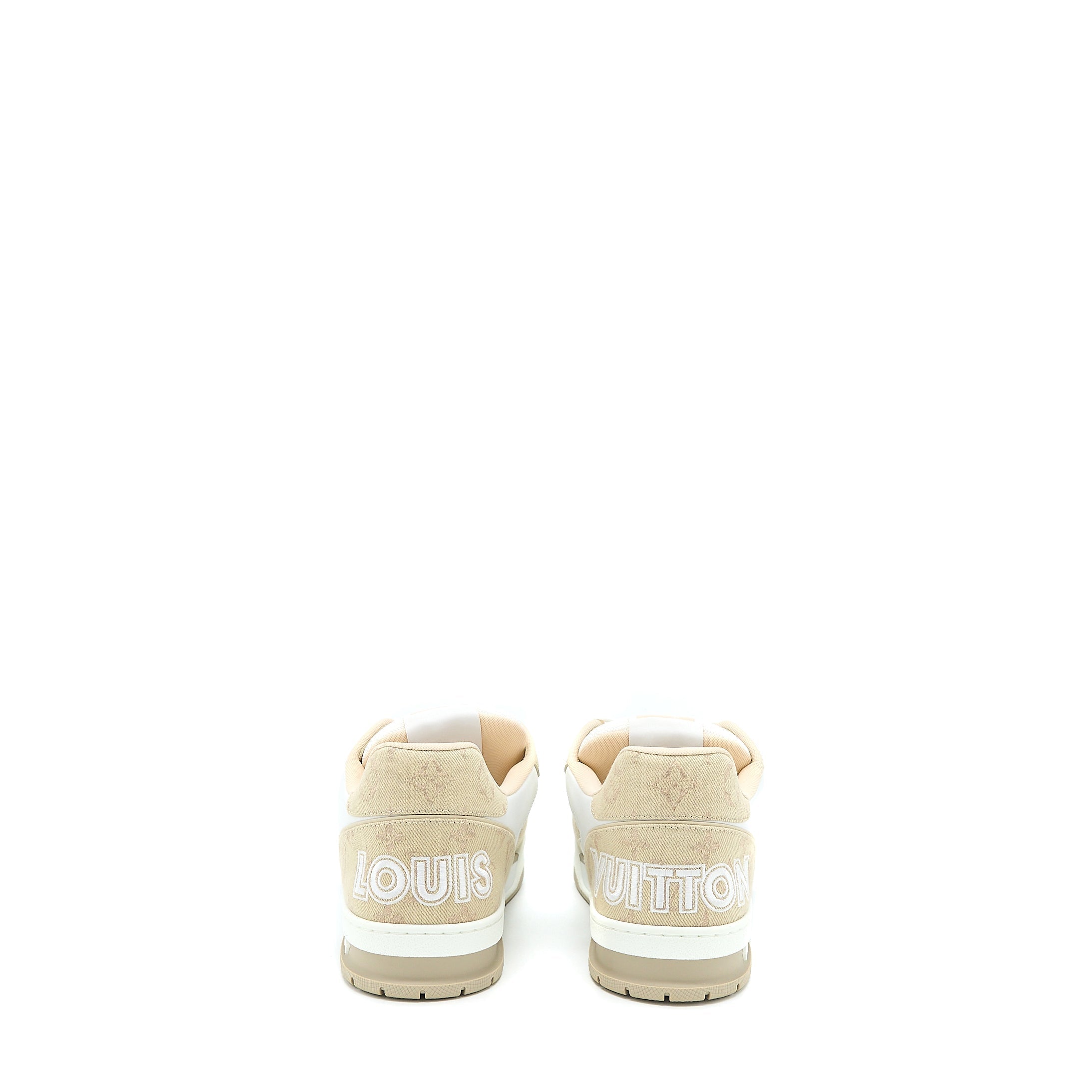 LOUIS VUITTON TRAINER SNEAKER MONOGRAM DENIM BEIGE