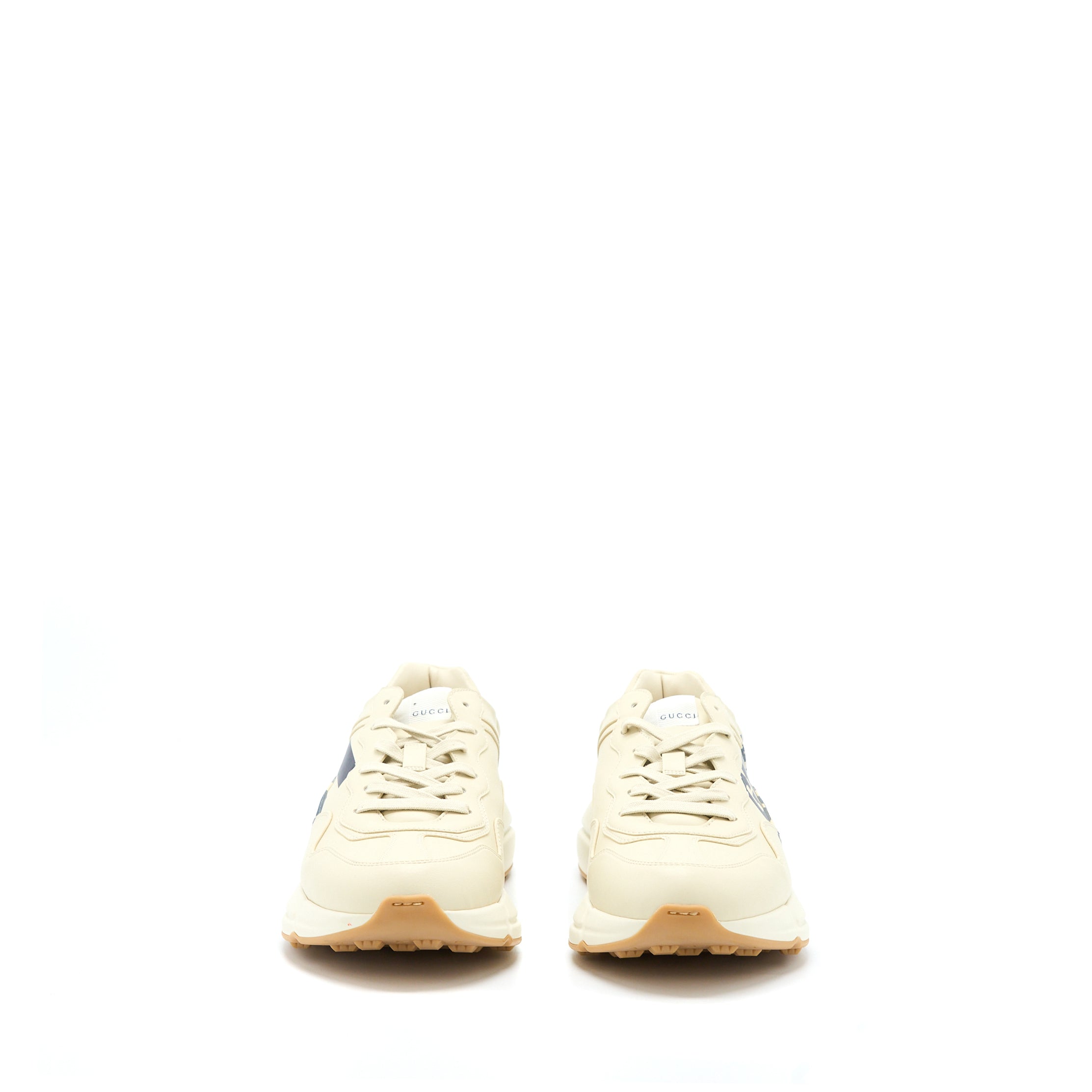 GUCCI MEN’S RHYTON SNEAKER WITH "" LEATHER IVORY/MULTICOLOUR