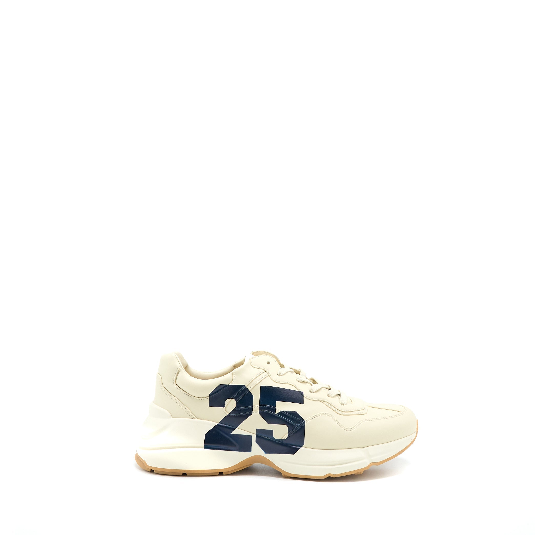 GUCCI MEN’S RHYTON SNEAKER WITH "" LEATHER IVORY/MULTICOLOUR