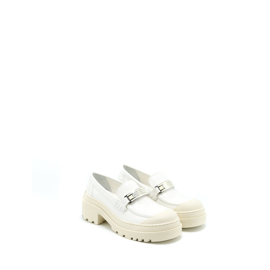 CHRISTIAN DIOR CODE LOAFER BRUSHED CALFSKIN WHITE SHW