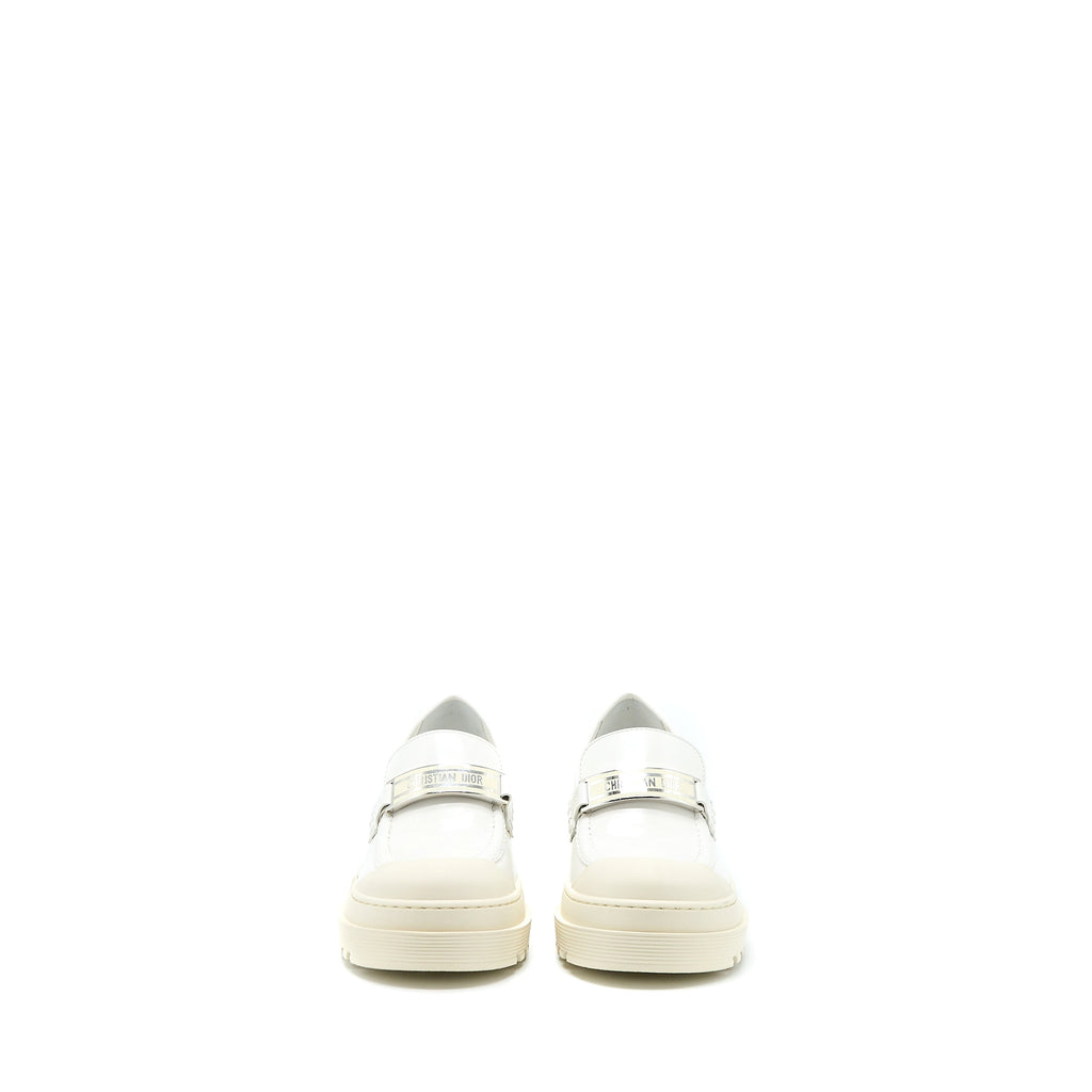 CHRISTIAN DIOR CODE LOAFER BRUSHED CALFSKIN WHITE SHW