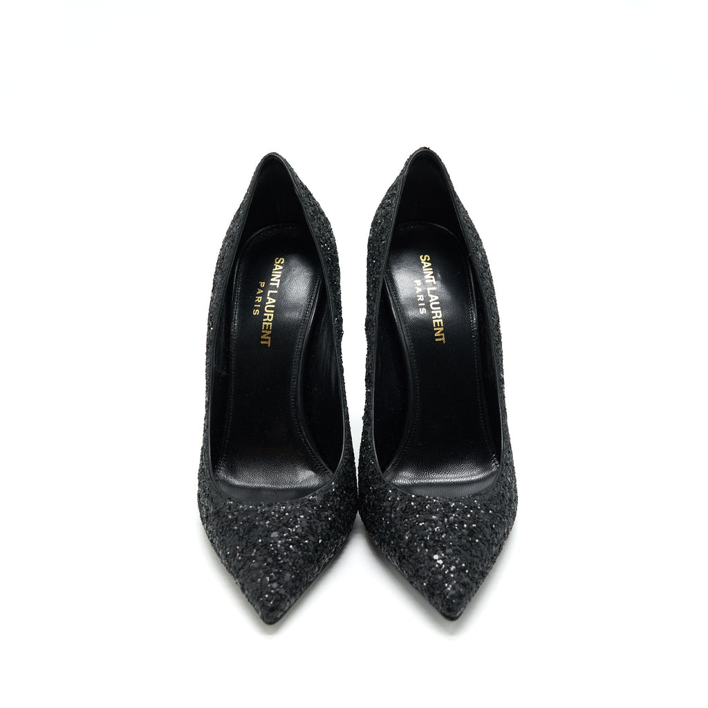 SAINT LAURENT OPYUM PUMPS WITH BLACK HEELS