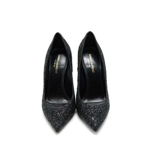 SAINT LAURENT OPYUM PUMPS WITH BLACK HEELS