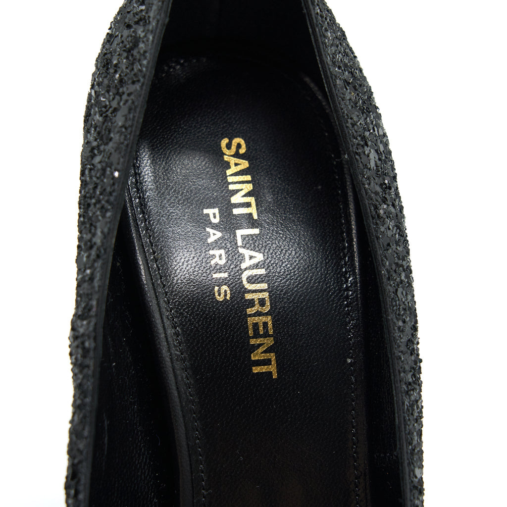 SAINT LAURENT OPYUM PUMPS WITH BLACK HEELS