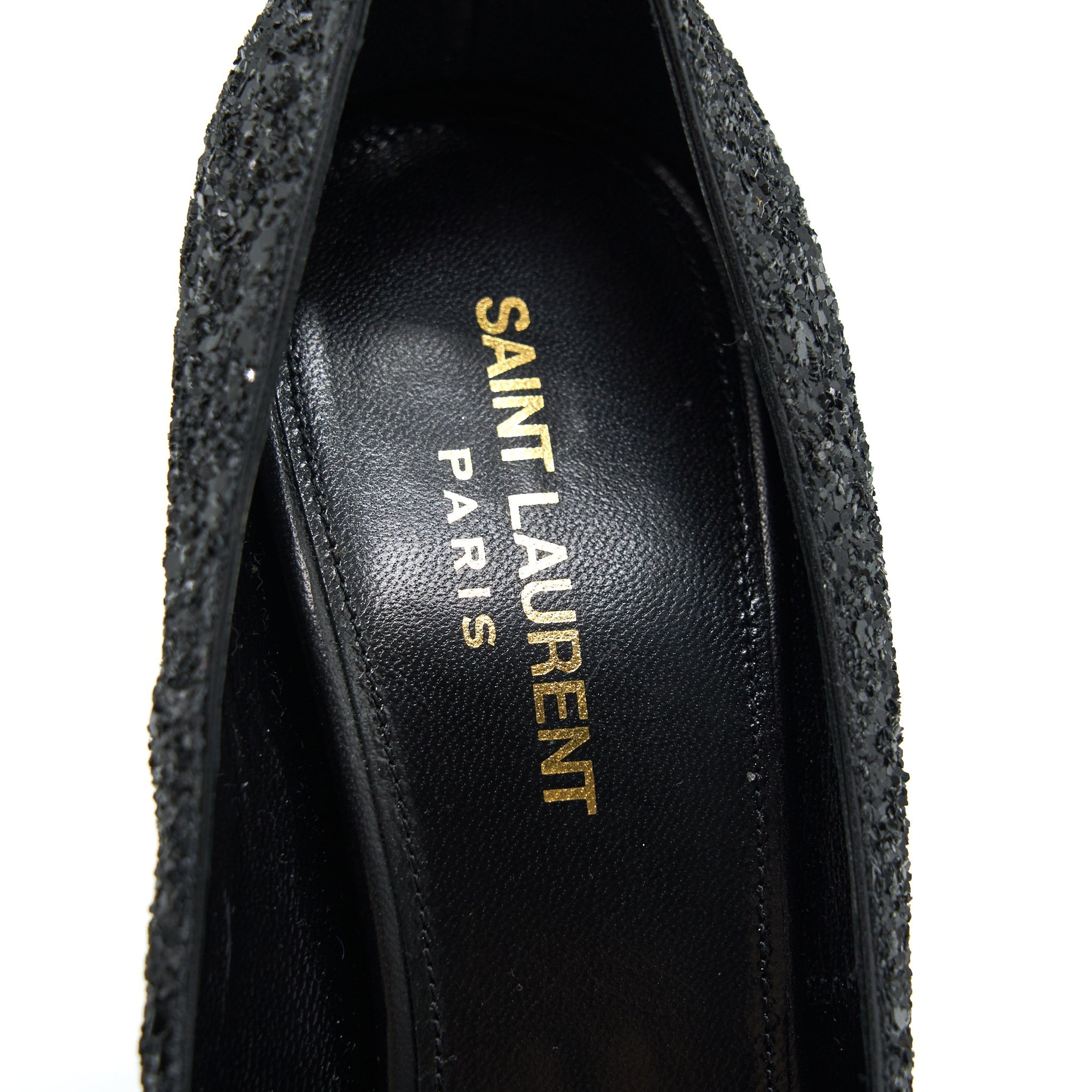 SAINT LAURENT OPYUM PUMPS WITH BLACK HEELS