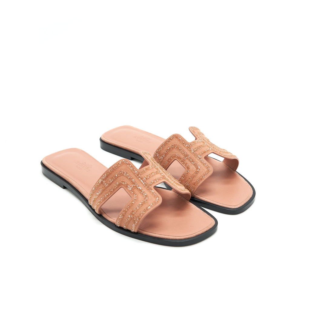 HERMES ORAN SANDAL ROSE AUBE/ NUDE