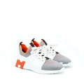 HERMES HOME QUICKER SNEAKER BLANC/ORANGE