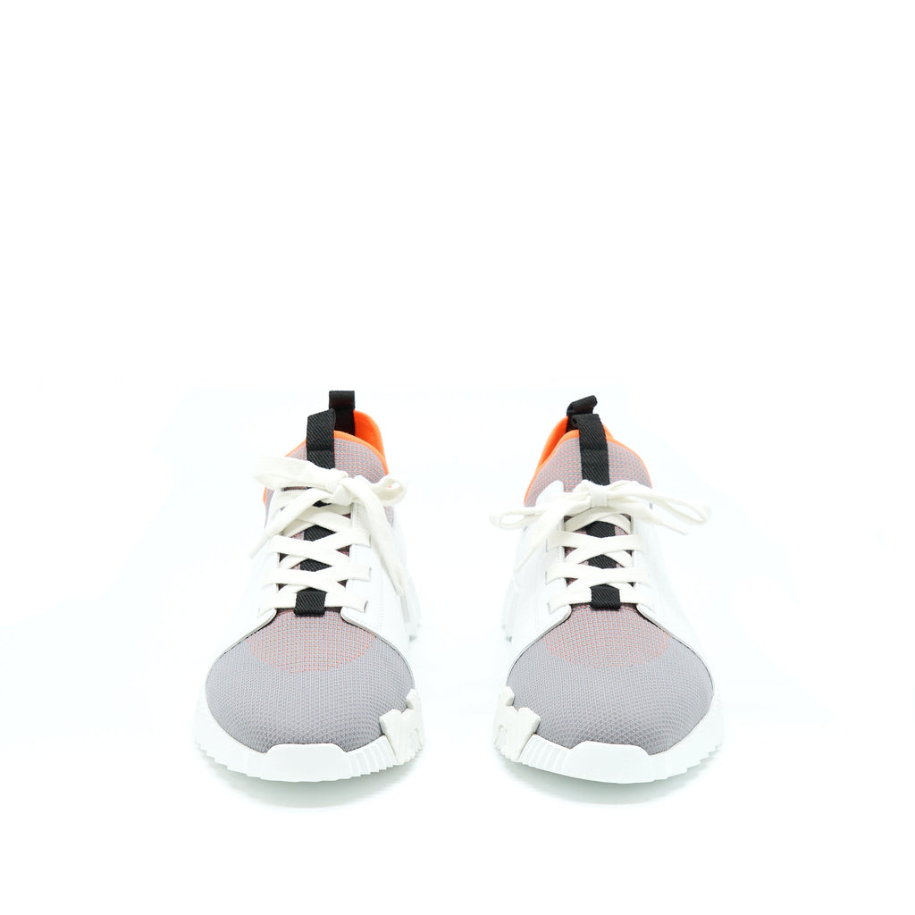 HERMES HOME QUICKER SNEAKER BLANC/ORANGE