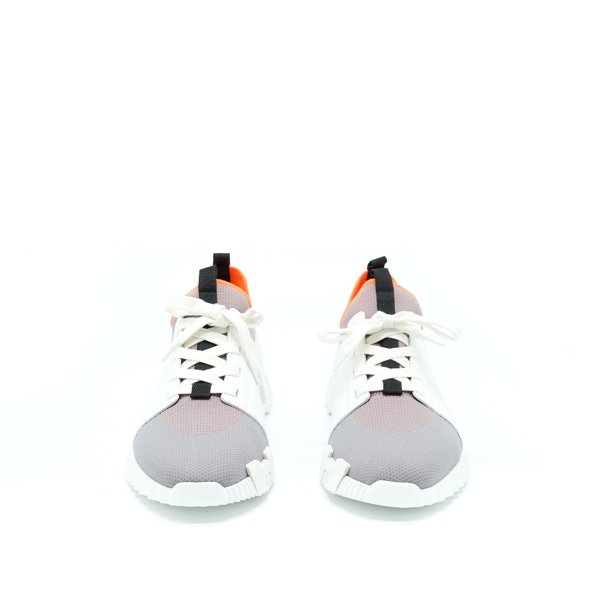 HERMES HOME QUICKER SNEAKER BLANC/ORANGE