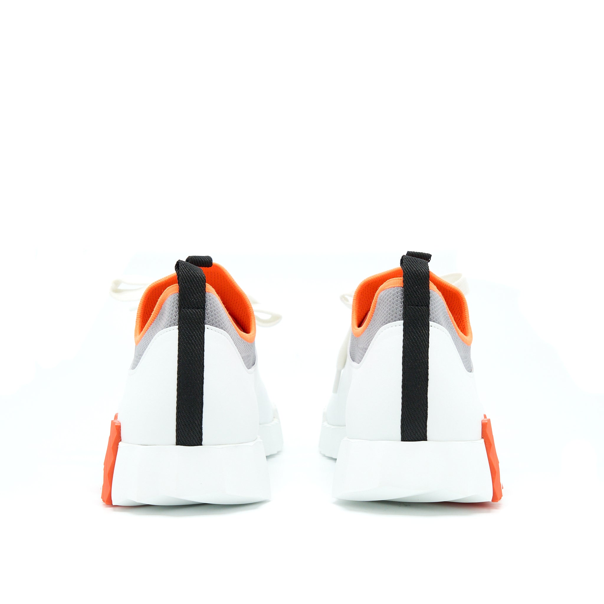 HERMES HOME QUICKER SNEAKER BLANC/ORANGE