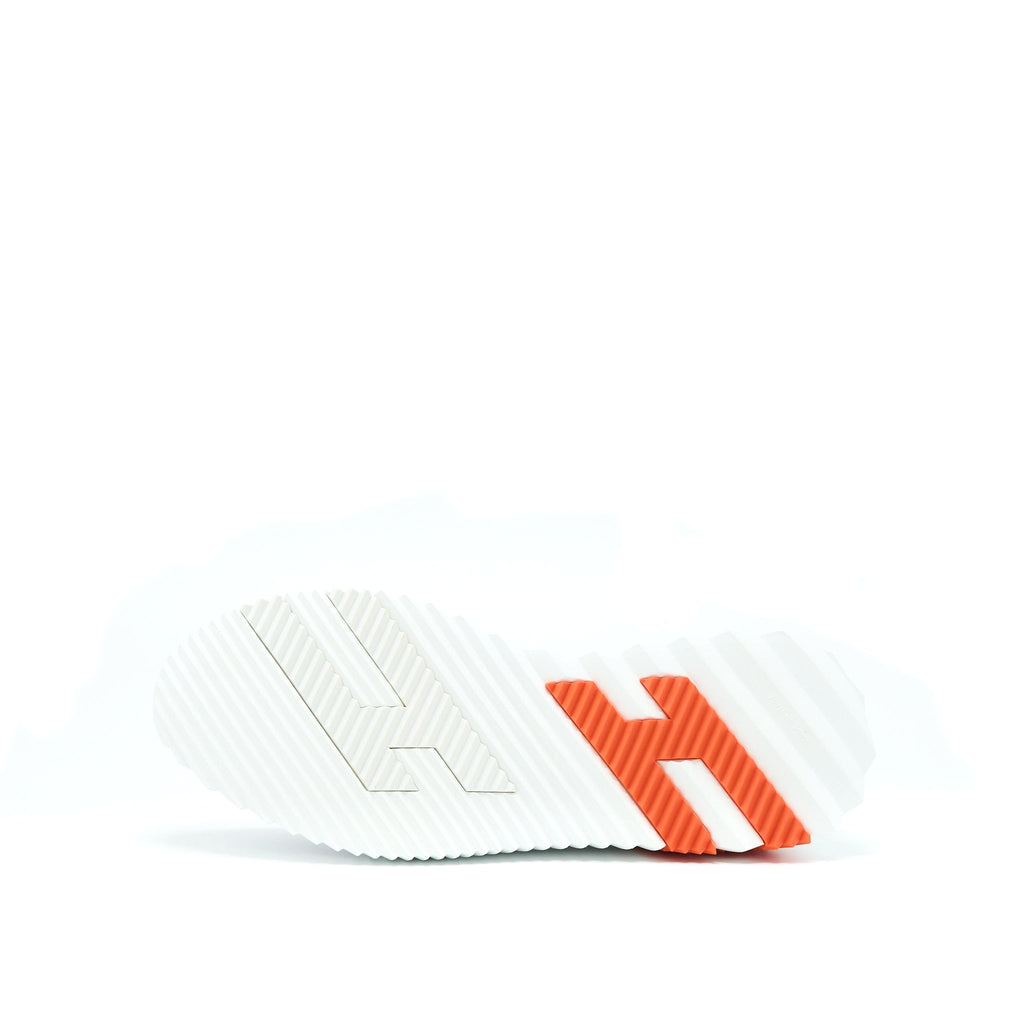 HERMES HOME QUICKER SNEAKER BLANC/ORANGE