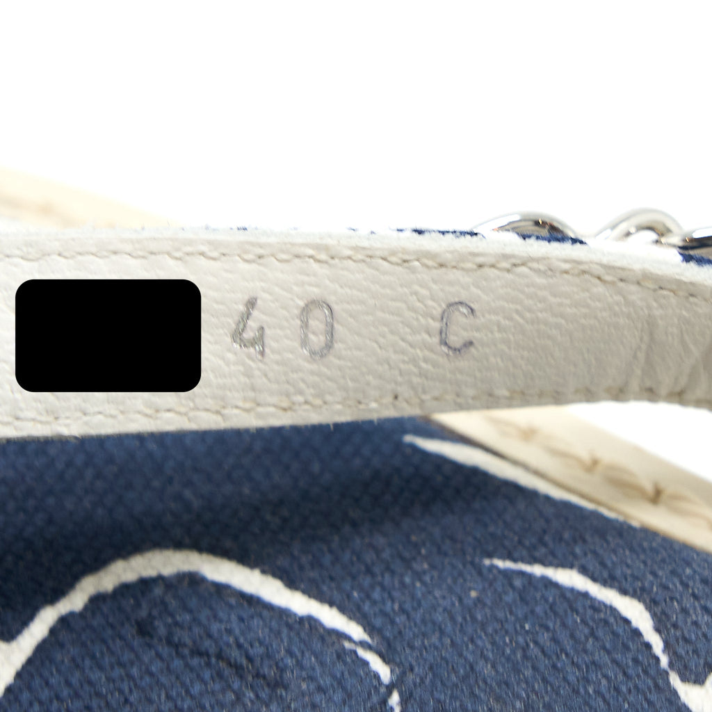 CHANEL FLIP FLOPS WITH CHAIN RUBBER/CANVAS MULTICOLOUR SHW