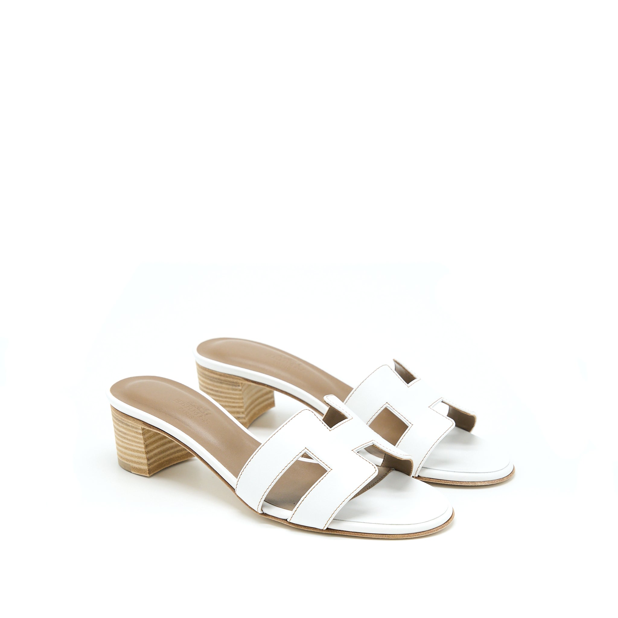 HERMES OASIS SANDALS WHITE