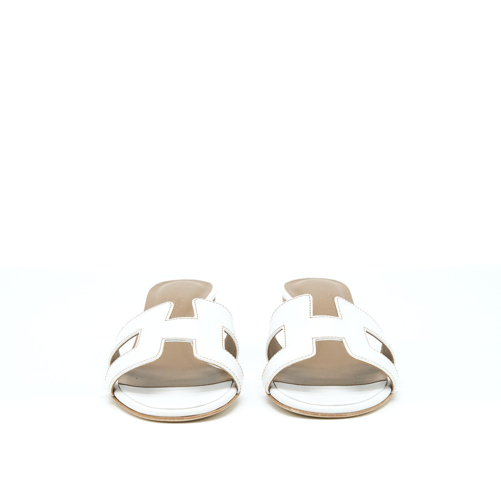 HERMES OASIS SANDALS WHITE