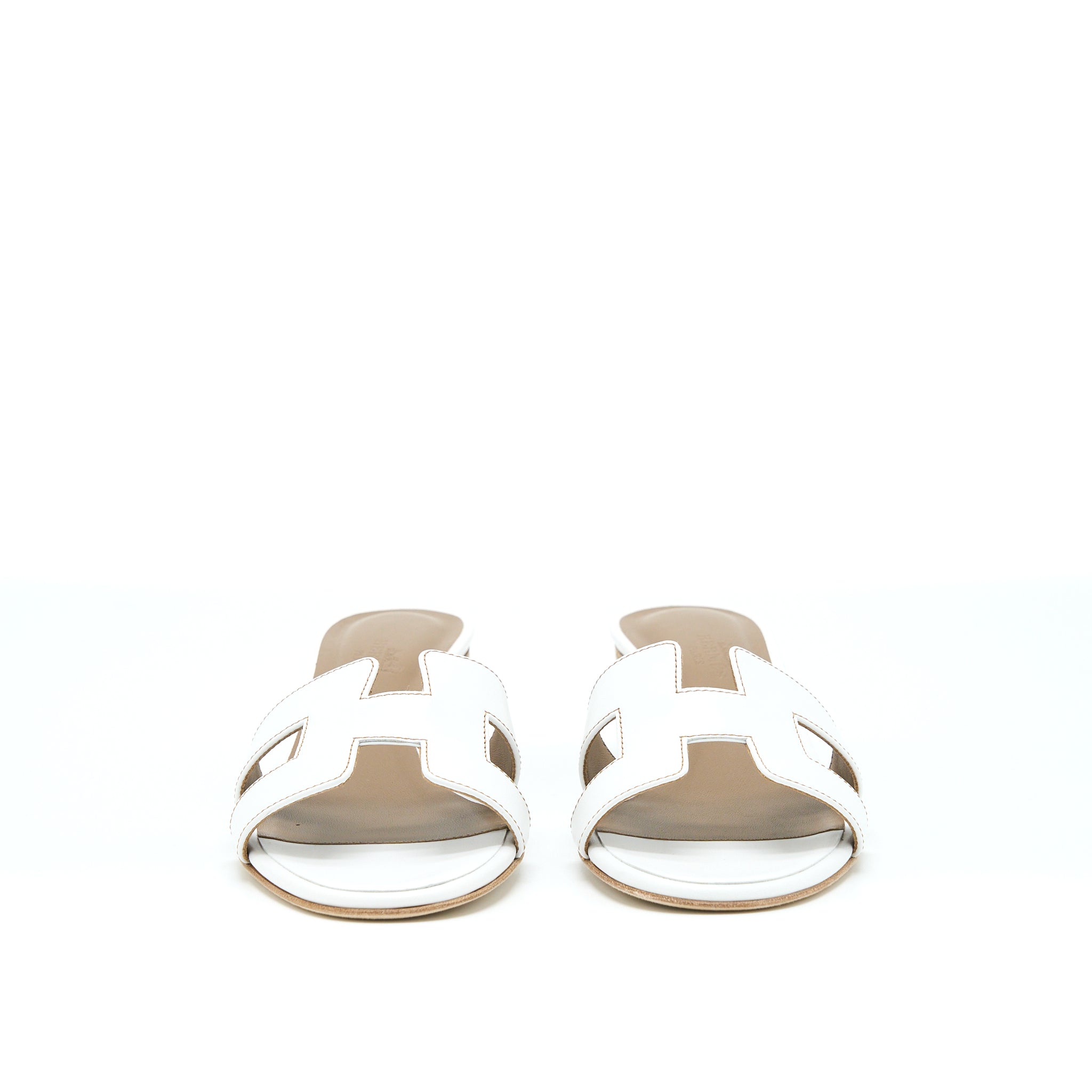 HERMES OASIS SANDALS WHITE
