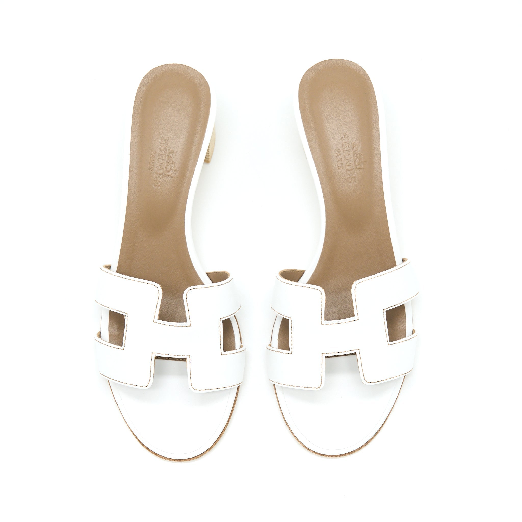 HERMES OASIS SANDALS WHITE
