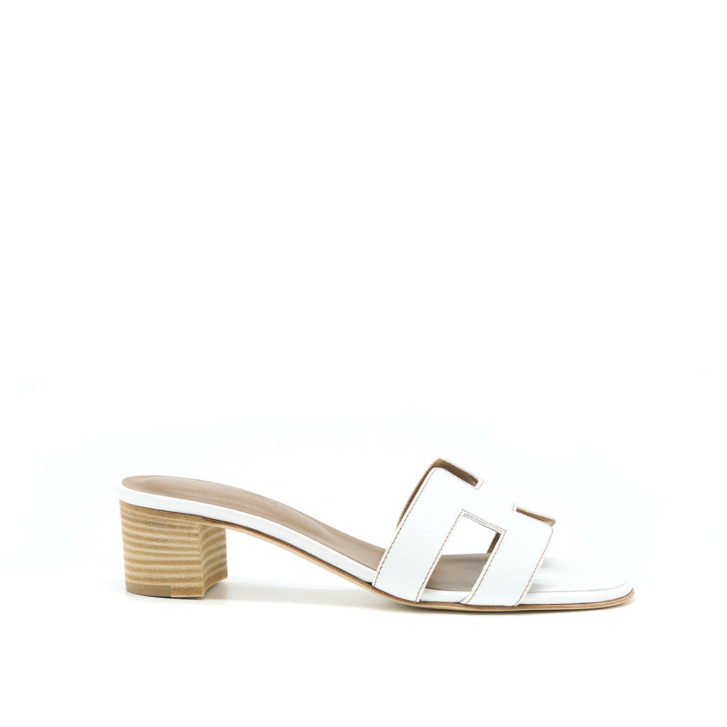 HERMES OASIS SANDALS WHITE
