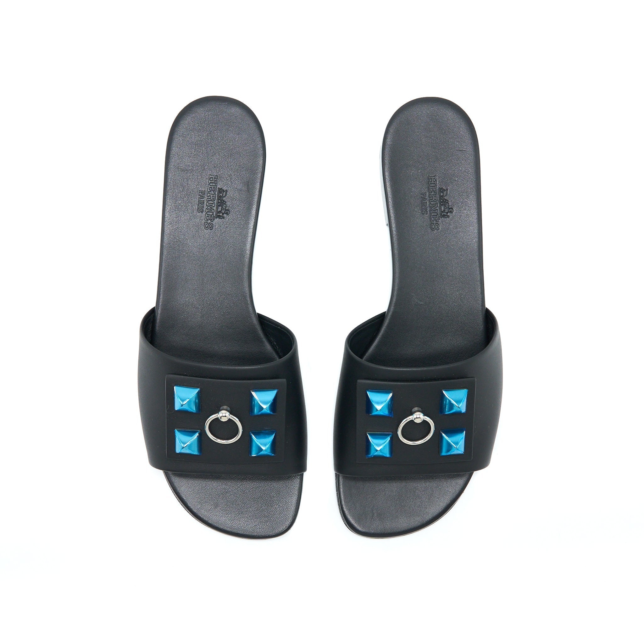HERMES DUNE SANDAL BLACK SHW