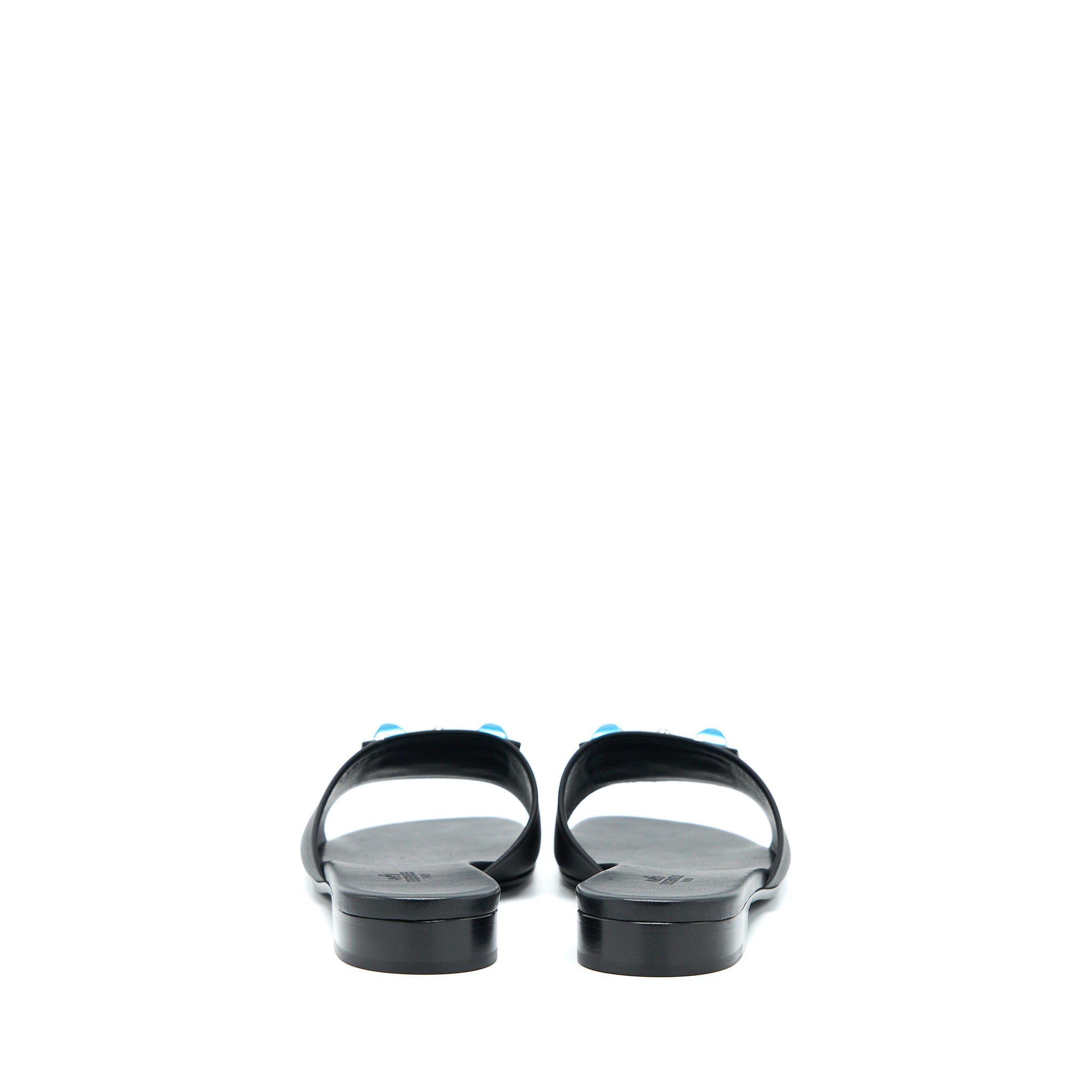 HERMES DUNE SANDAL BLACK SHW