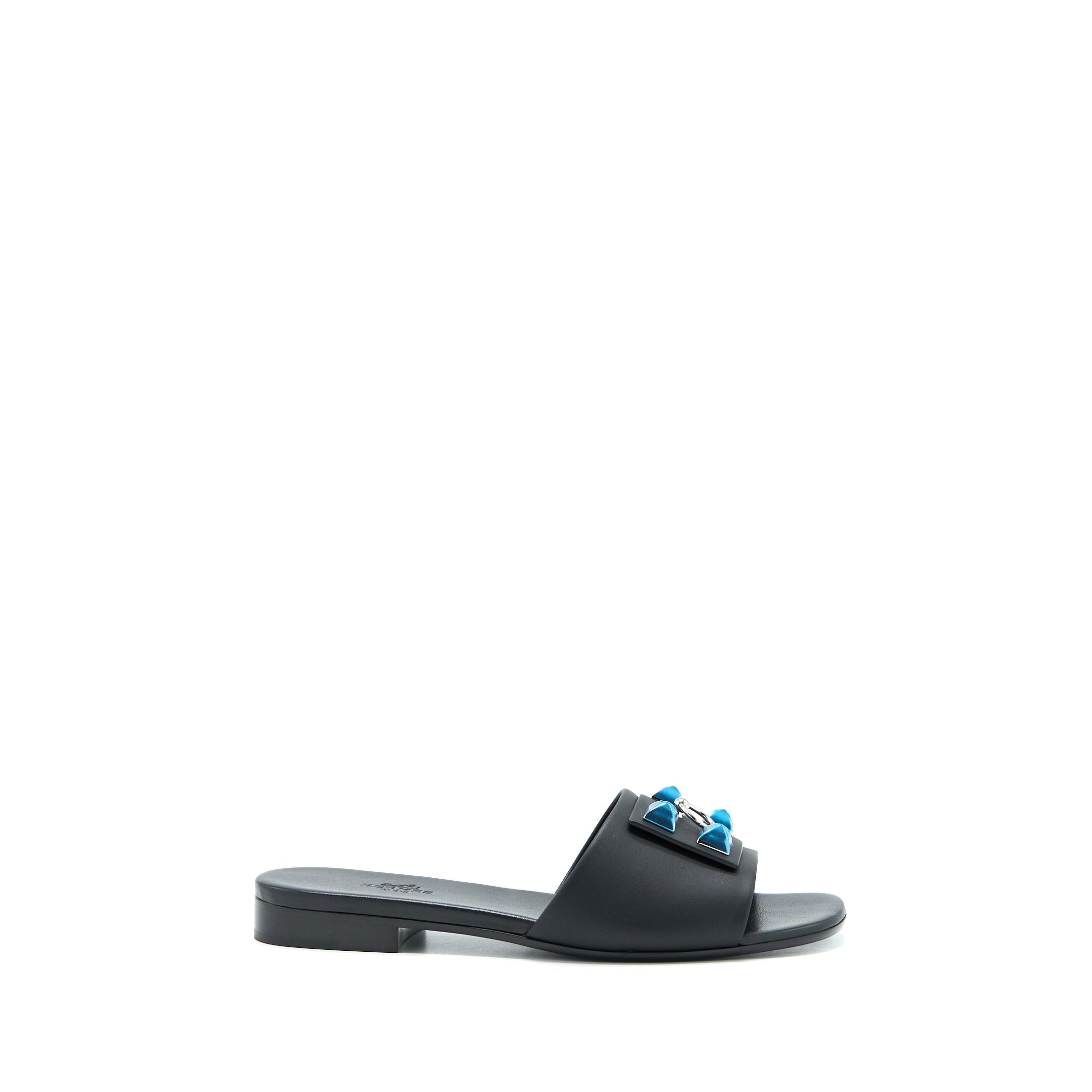 HERMES DUNE SANDAL BLACK SHW