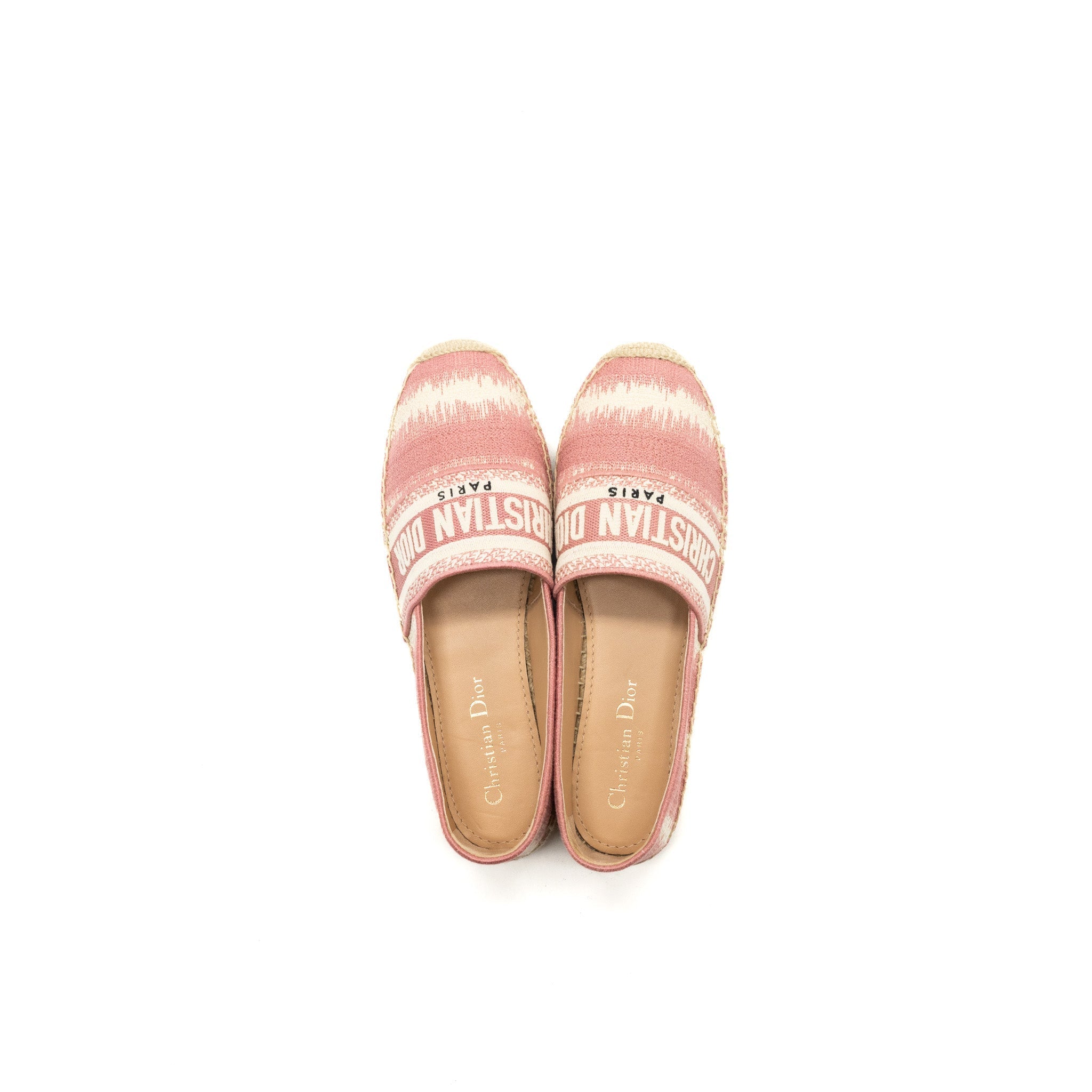 DIOR GRANVILLE ESPADRILLE FABRIC PINK