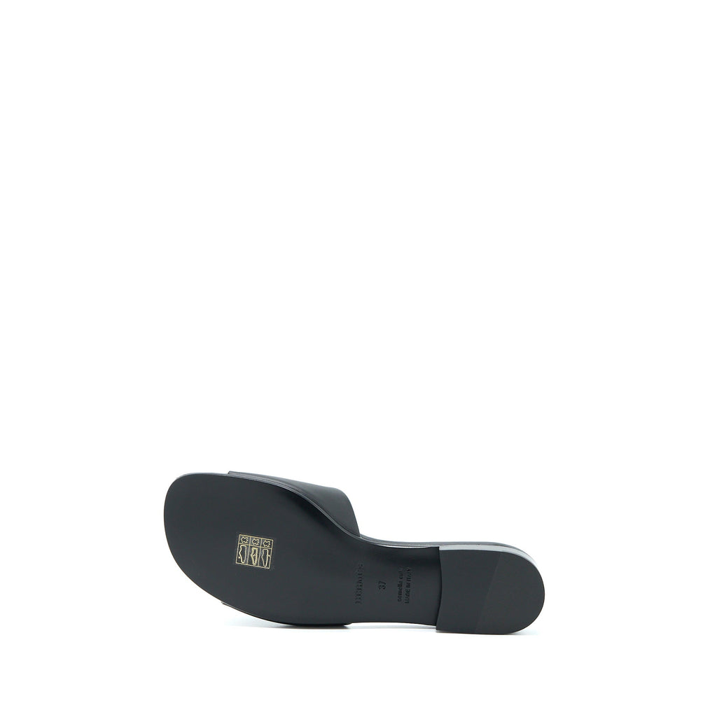 HERMES DUNE SANDAL BLACK SHW