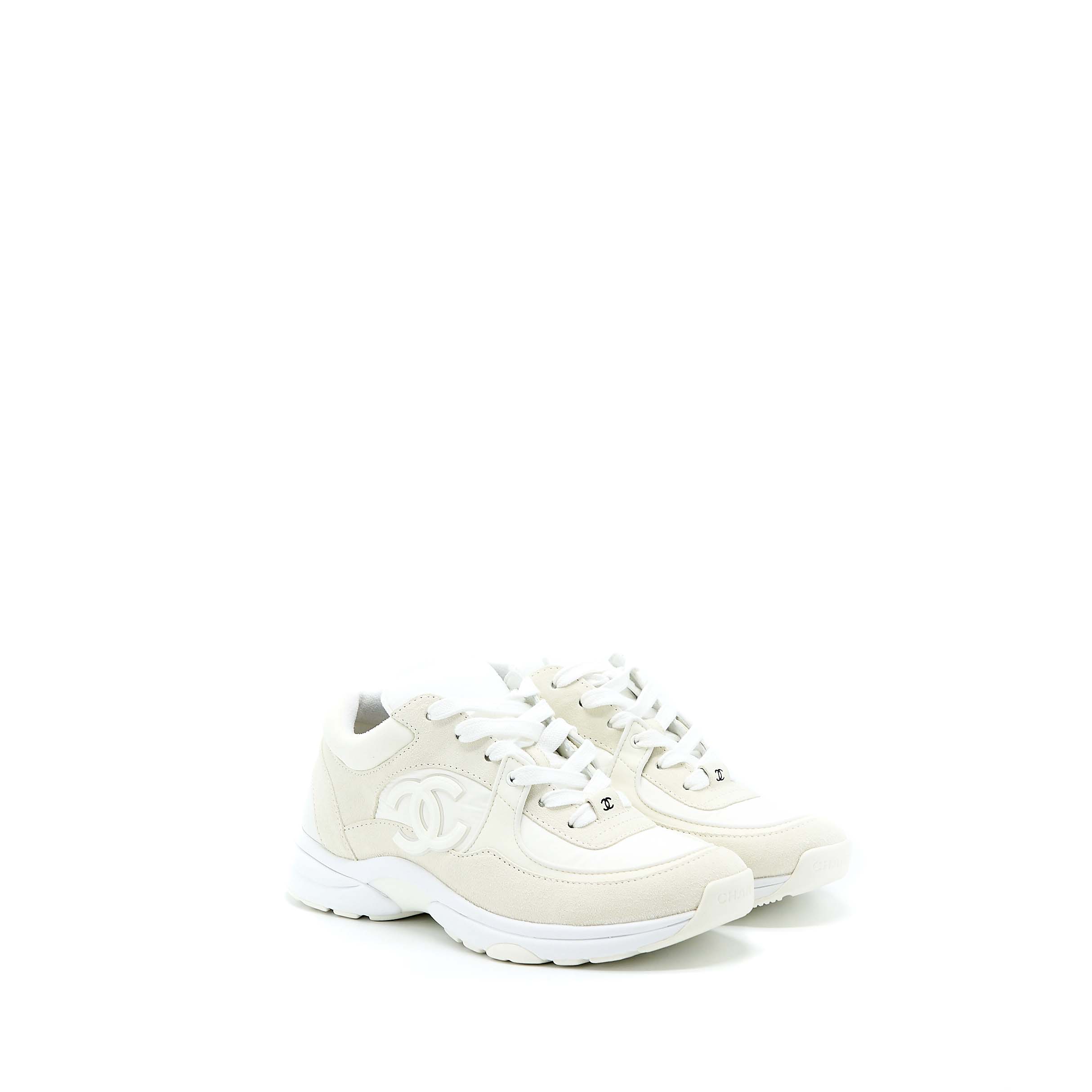 CHANEL 22K CC LOGO SNEAKER WHITE