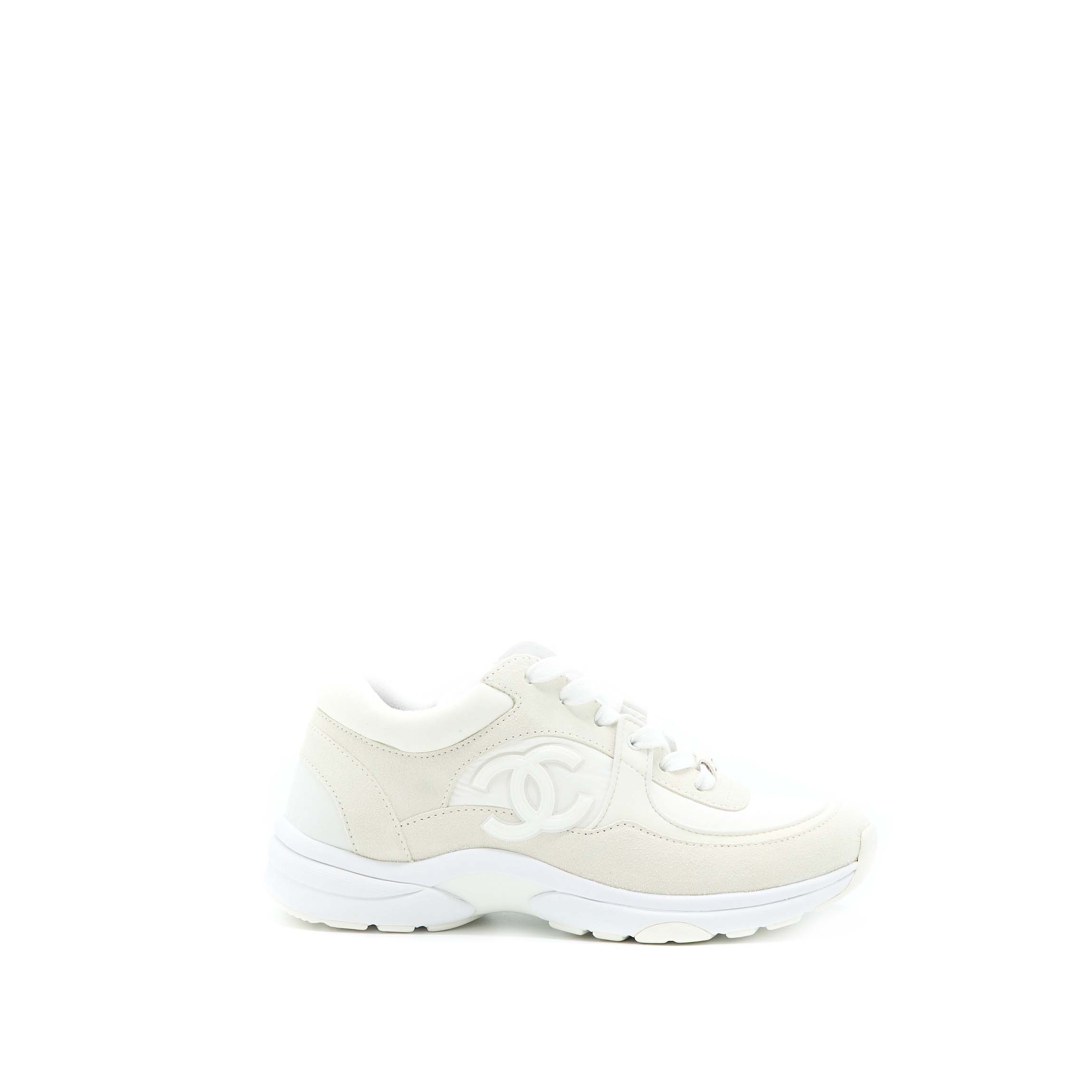 CHANEL 22K CC LOGO SNEAKER WHITE