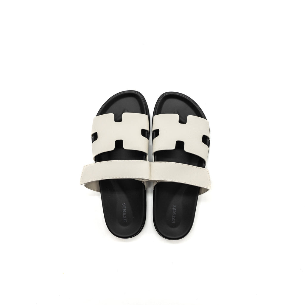 HERMES CHYPRE SANDALS EPSOM BEIGE GLAISE