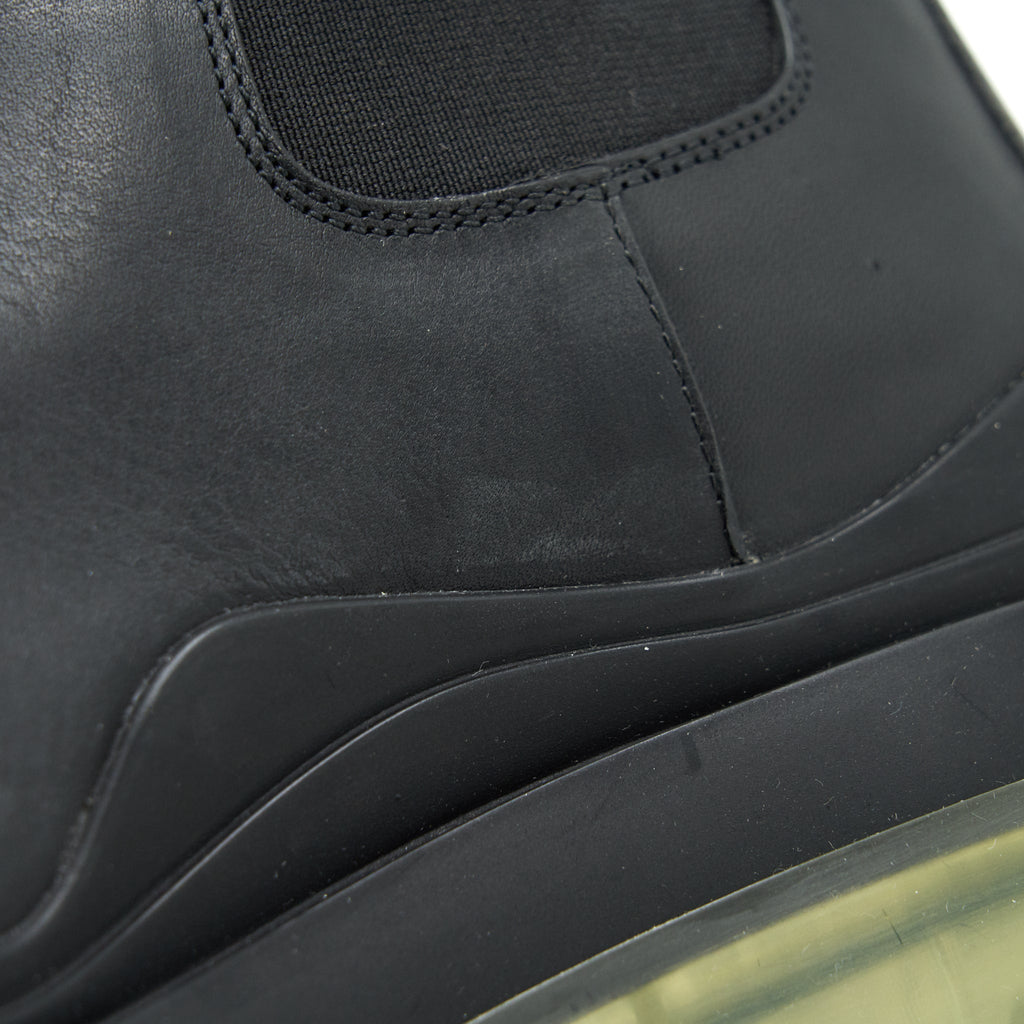 BOTTEGA VENETA TIRE RUBBER-TRIMMED LEATHER CHELSEA BOOTS