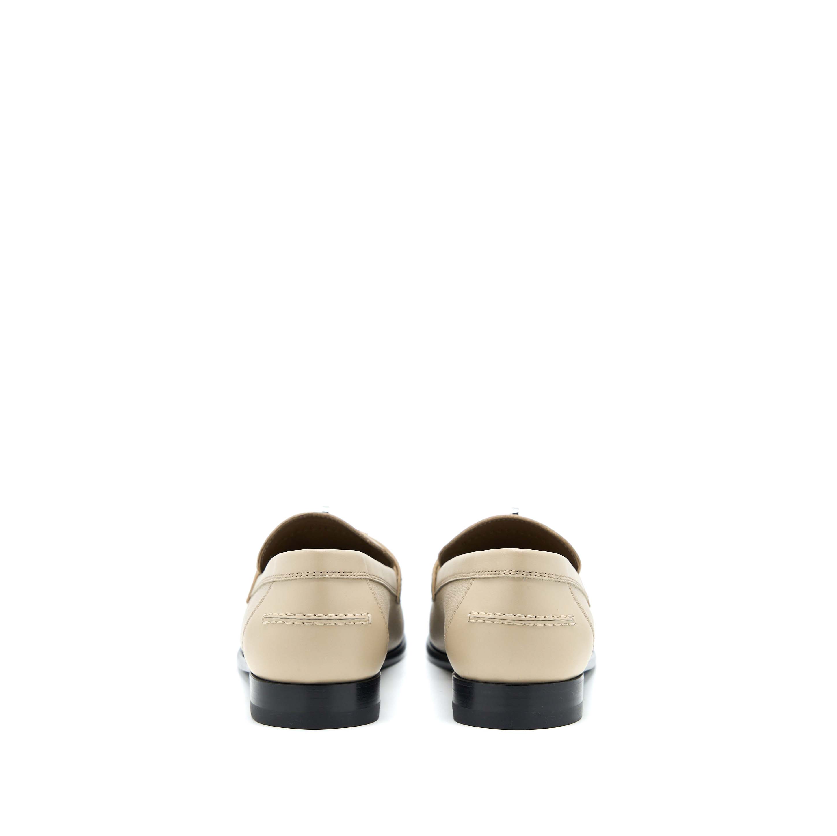 HERMES DESTIN MOCCASINS LOAFER EPSOM BLANC GOMME SHW