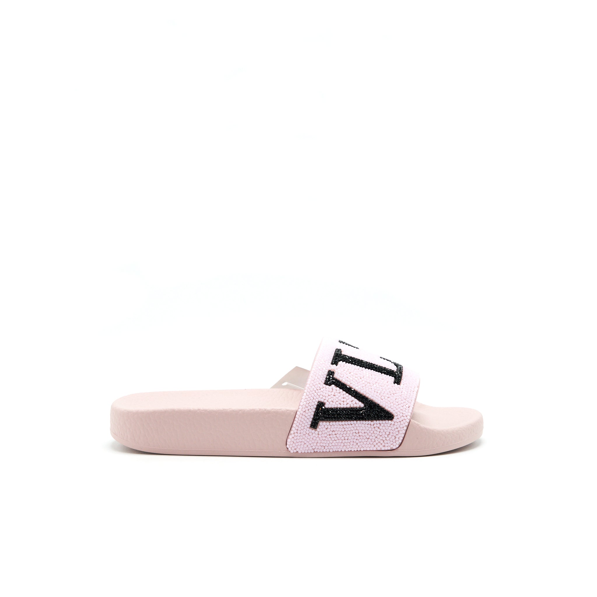 VALENTINO RUBBER SLIDER SANDAL PINK