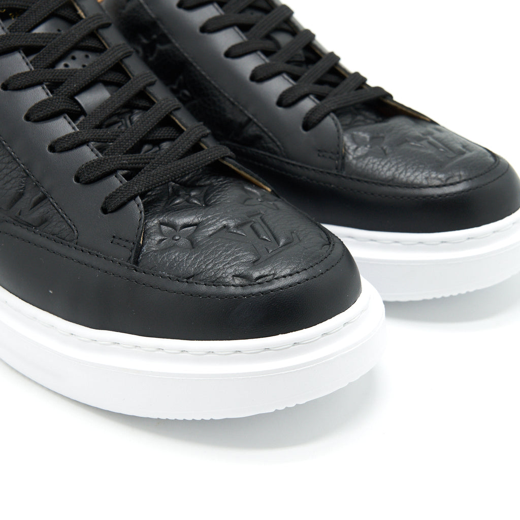 LOUIS VUITTON BLACK LEATHER SNEAKERS