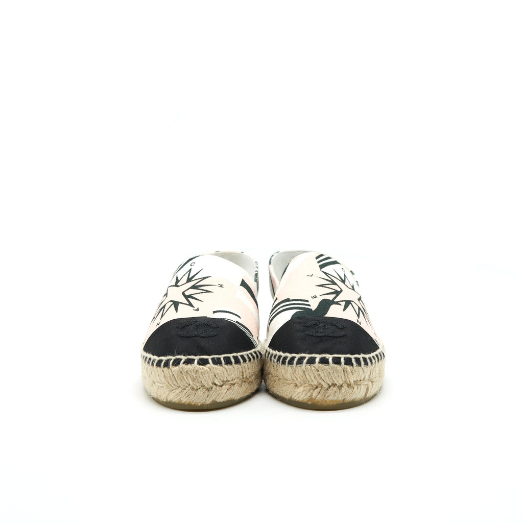 CHANEL ESPADRILLES PINK / BLACK