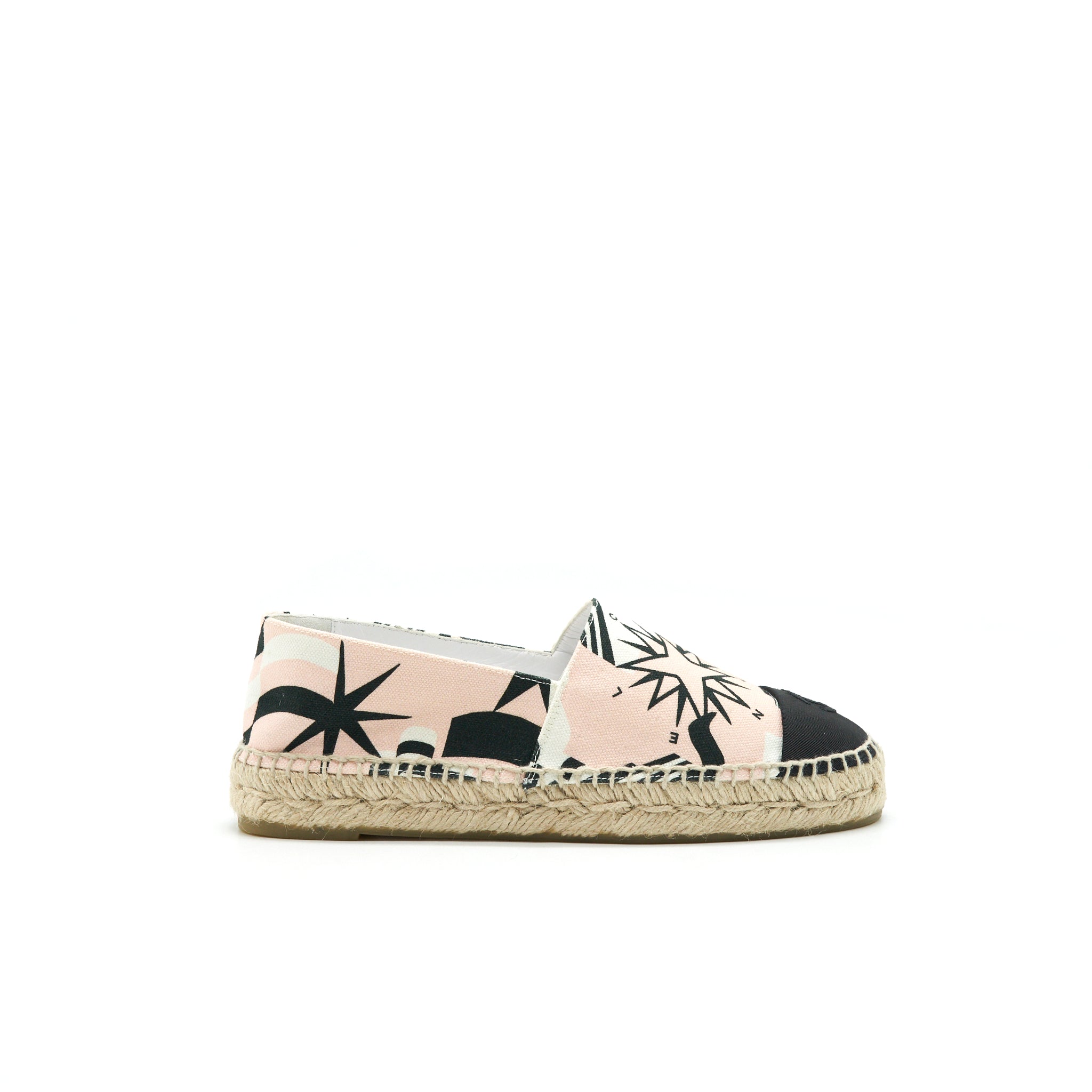 CHANEL ESPADRILLES PINK / BLACK