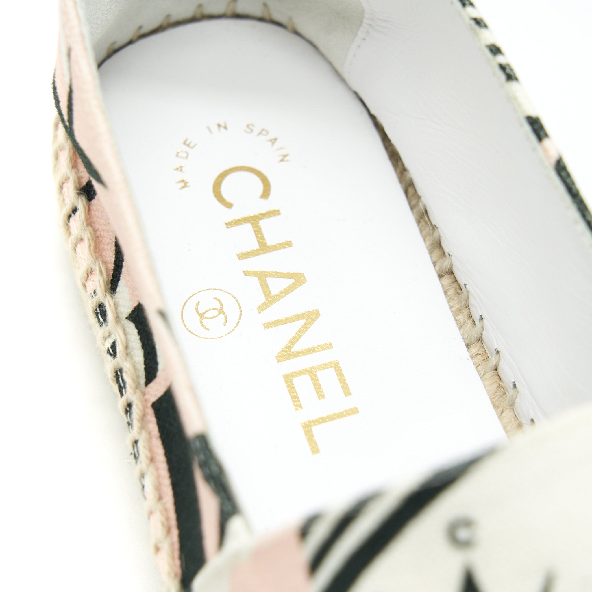 CHANEL ESPADRILLES PINK / BLACK