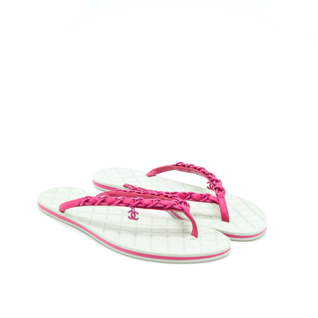 CHANEL SANDALS MINT GREEN/ PINK