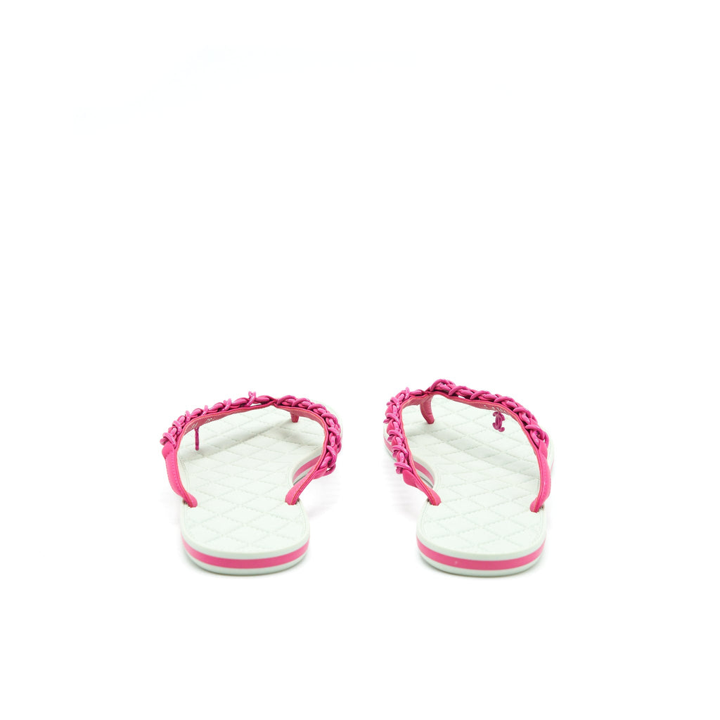 CHANEL SLIPPER MINT GREEN/ PINK
