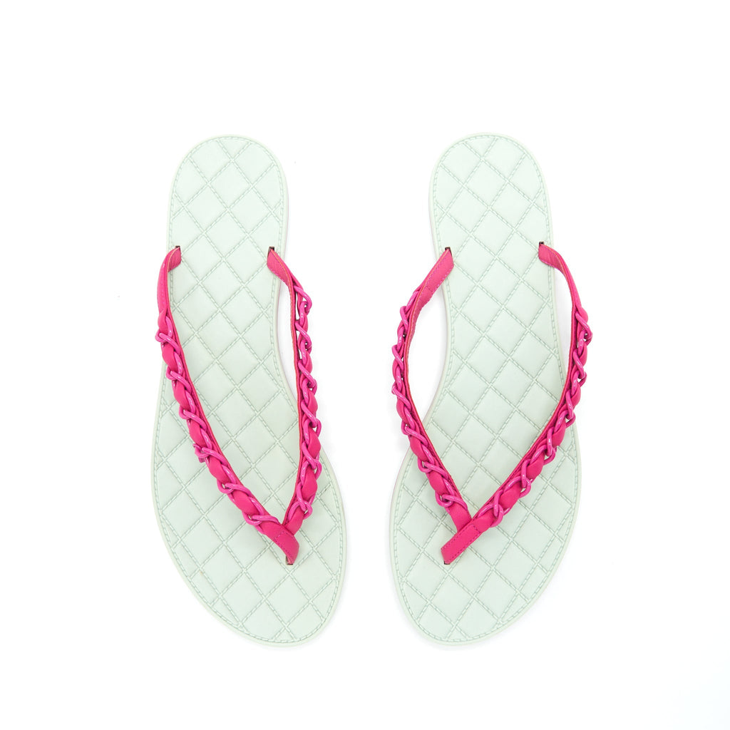CHANEL SLIPPER MINT GREEN/ PINK