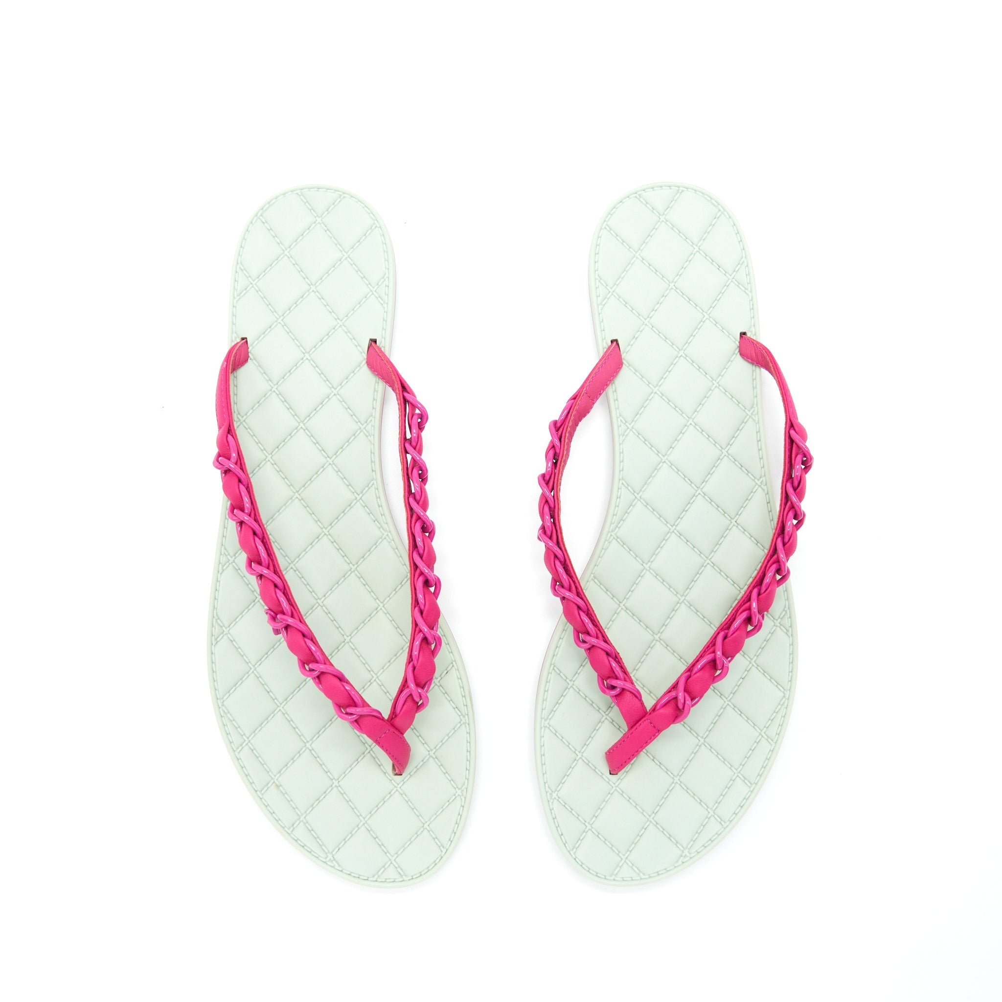CHANEL SLIPPER MINT GREEN/ PINK