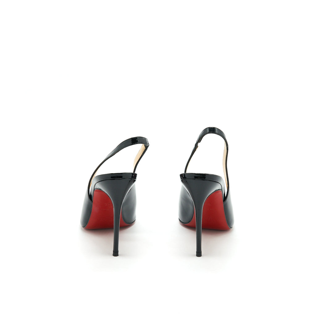 CHRISTIAN LOUBOUTIN FLEUVE PATENT BLACK
