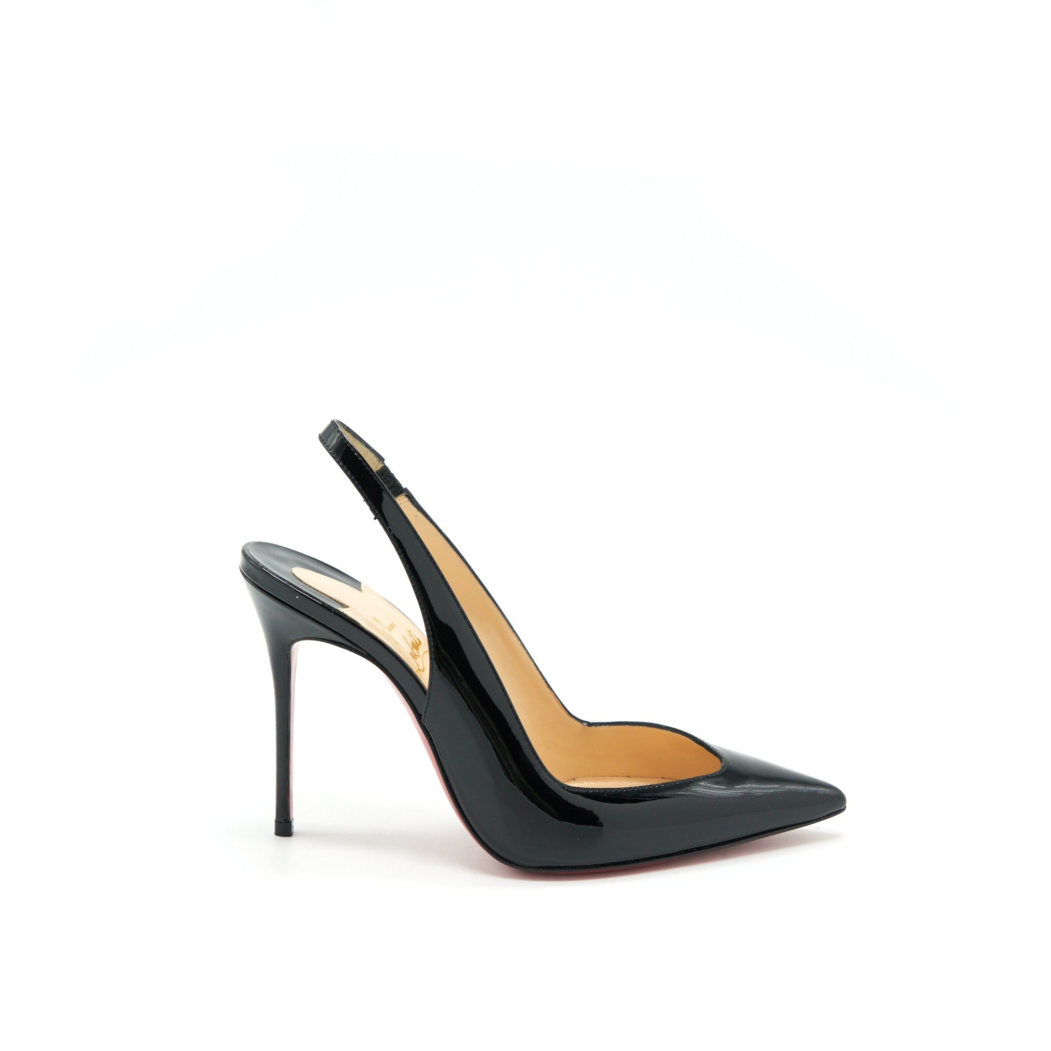 CHRISTIAN LOUBOUTIN FLEUVE PATENT BLACK