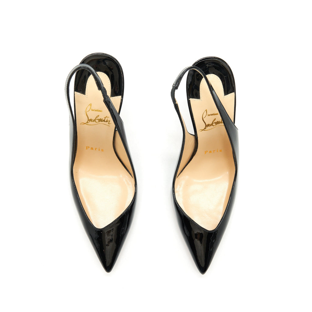 CHRISTIAN LOUBOUTIN FLEUVE PATENT BLACK