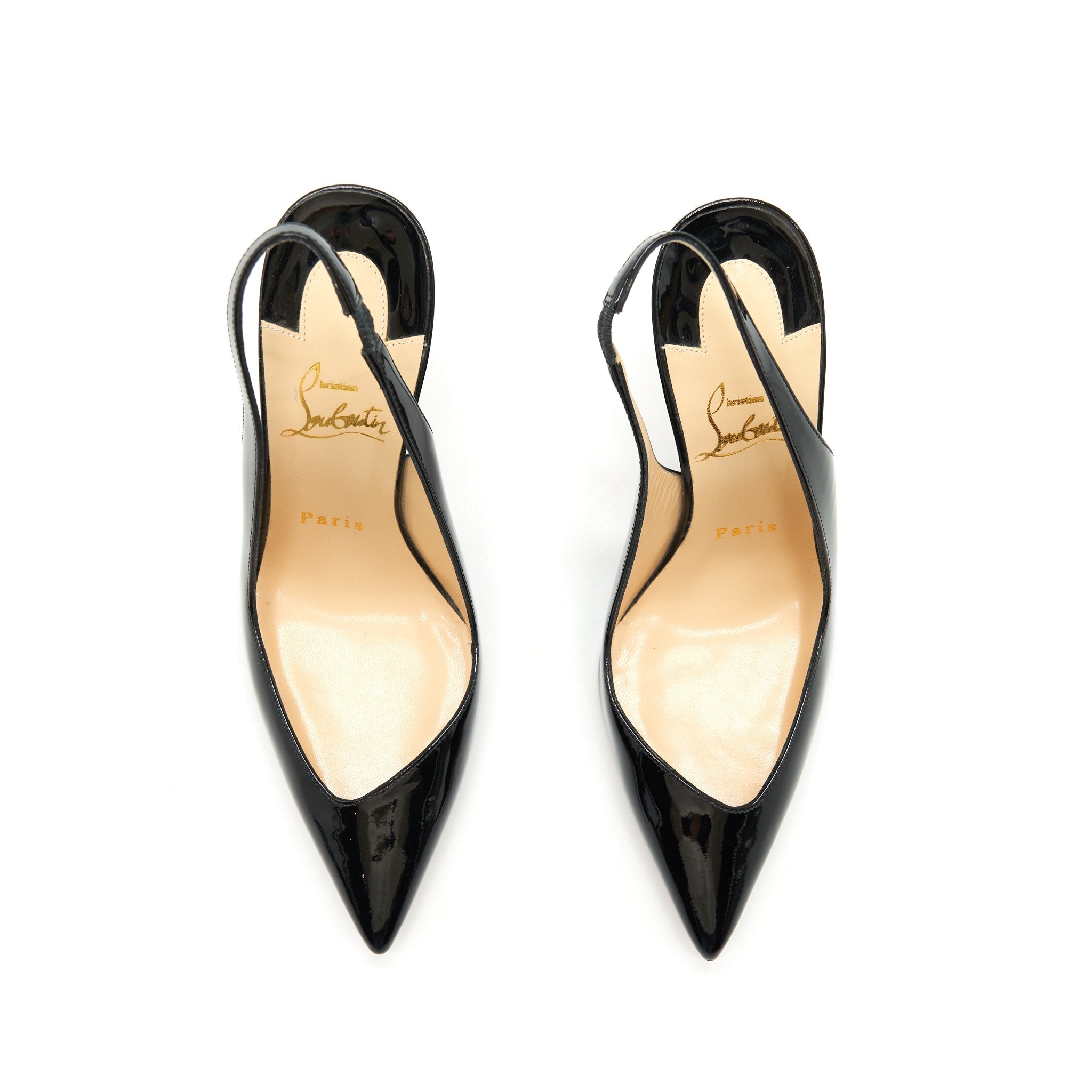 CHRISTIAN LOUBOUTIN FLEUVE PATENT BLACK