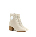 HERMES DUO ANKLE BOOTS NOCCIOLA /BLANC