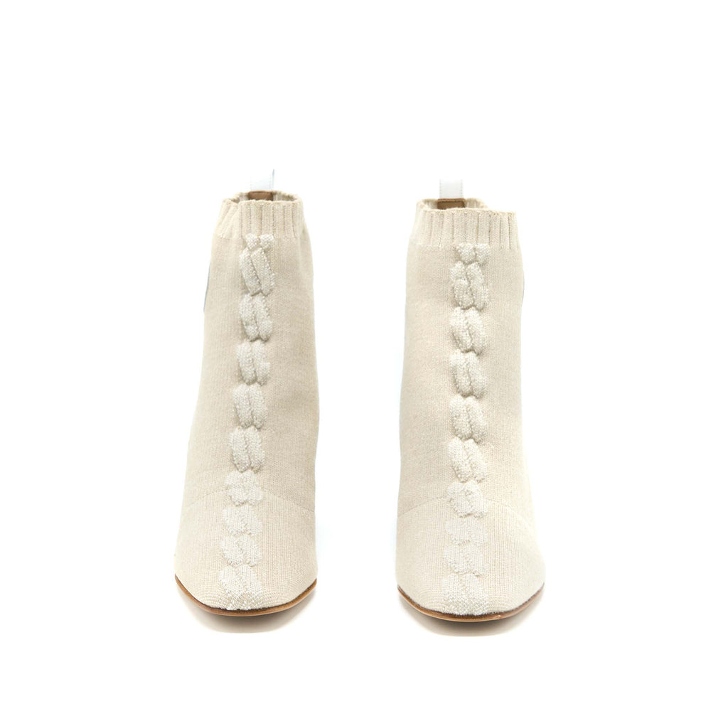 HERMES DUO ANKLE BOOTS NOCCIOLA /BLANC