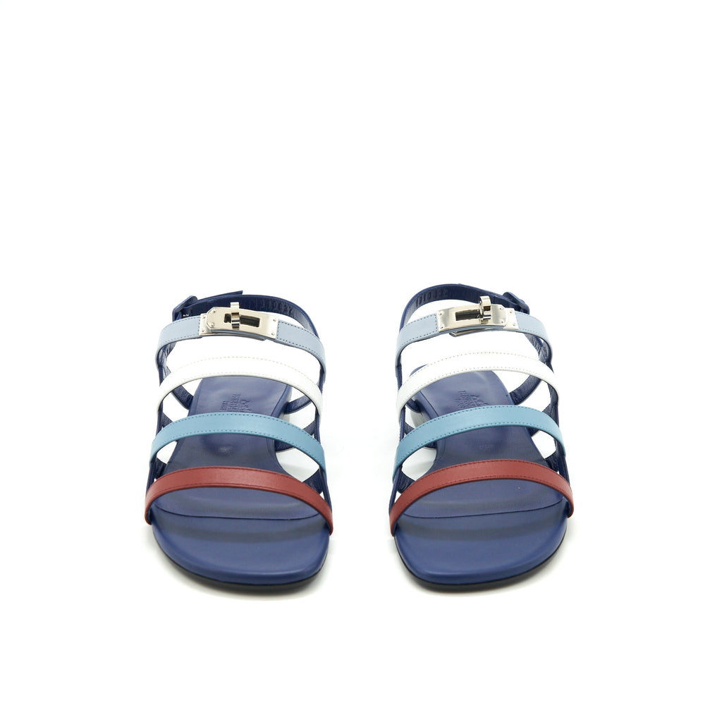 HERMES TRANSAT SANDAL BLUE MULTICOLOUR